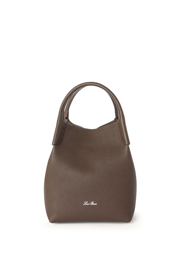 Loro Piana - Small Bale Dark Chocolate Leather Bag 