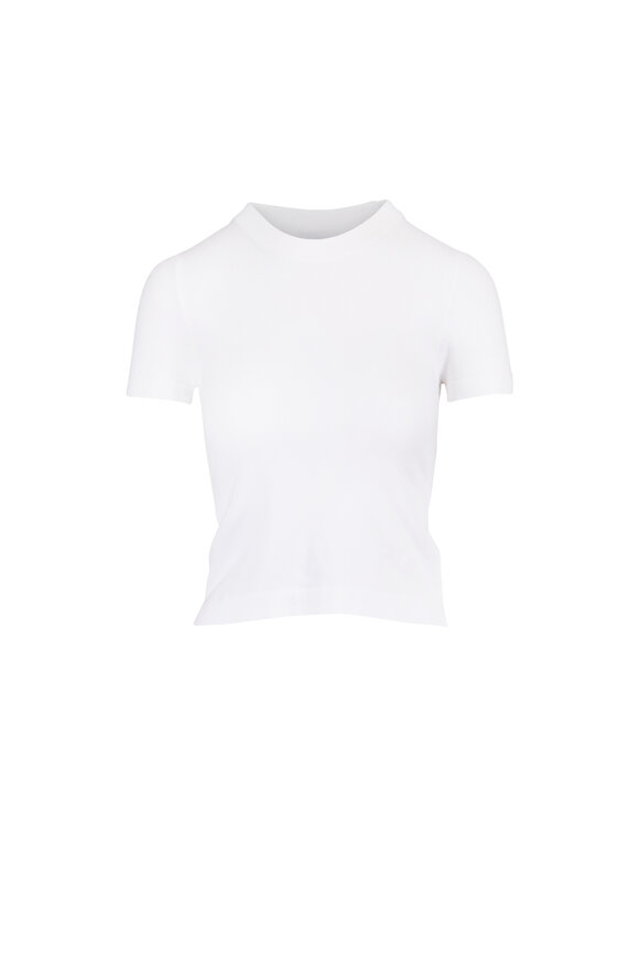 Altuzarra Manny Optic White Short Sleeve Sweater - view 1