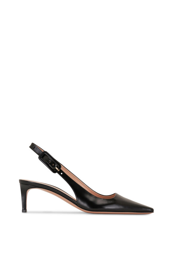 Gianvito Rossi - Lindsay Tokio Black Leather Slingback, 55mm