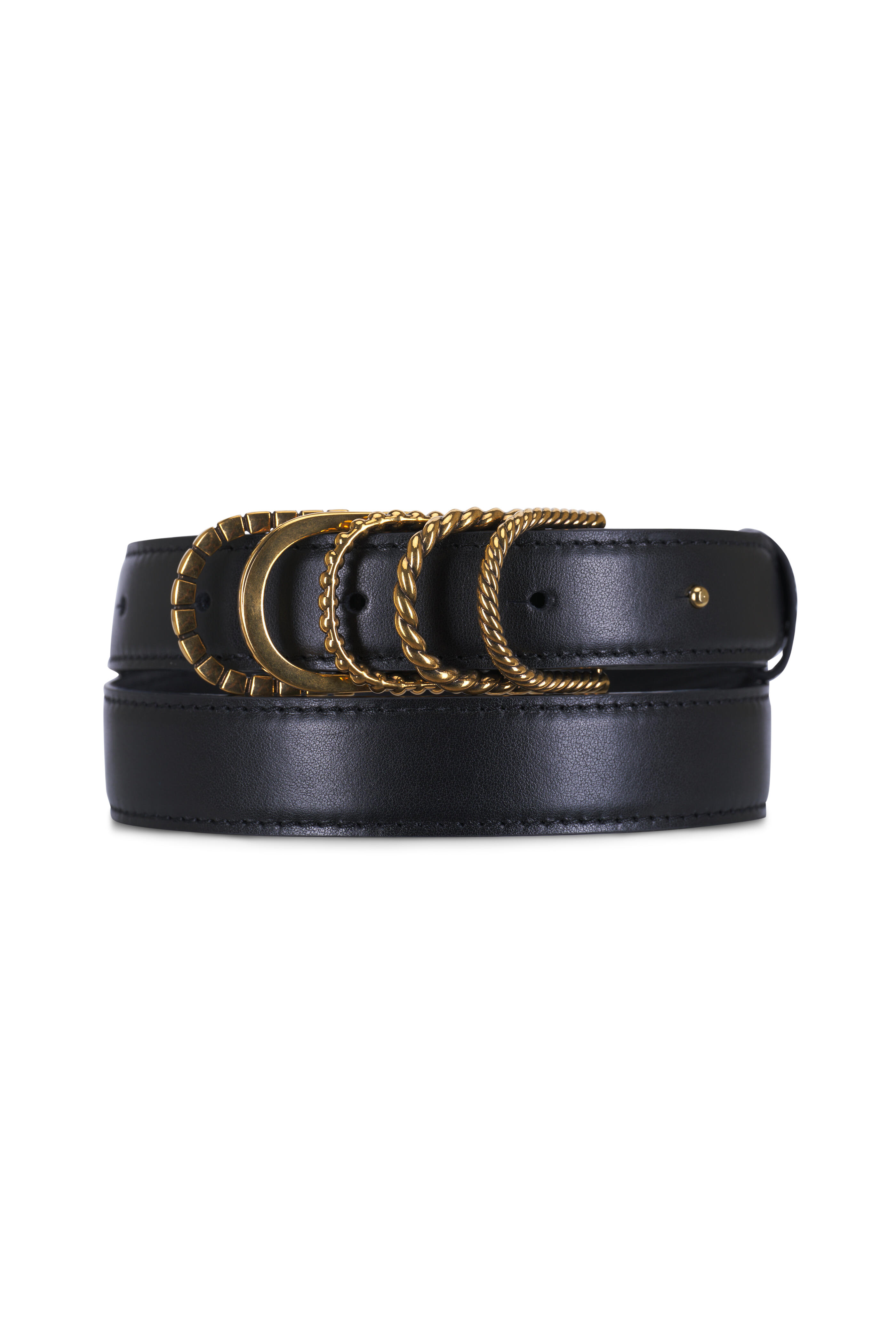 Dorothee Schumacher - Black & Gold Multi Buckle Belt Dorothee Schumacher - Black & Gold Multi Buckle Belt