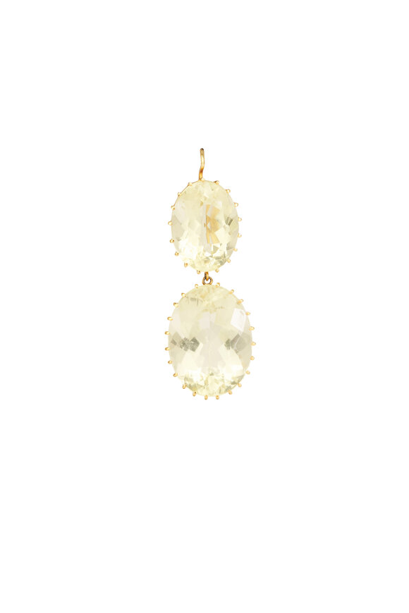 Renee Lewis 18k Yellow Gold Antique Topaz Earring - view 2