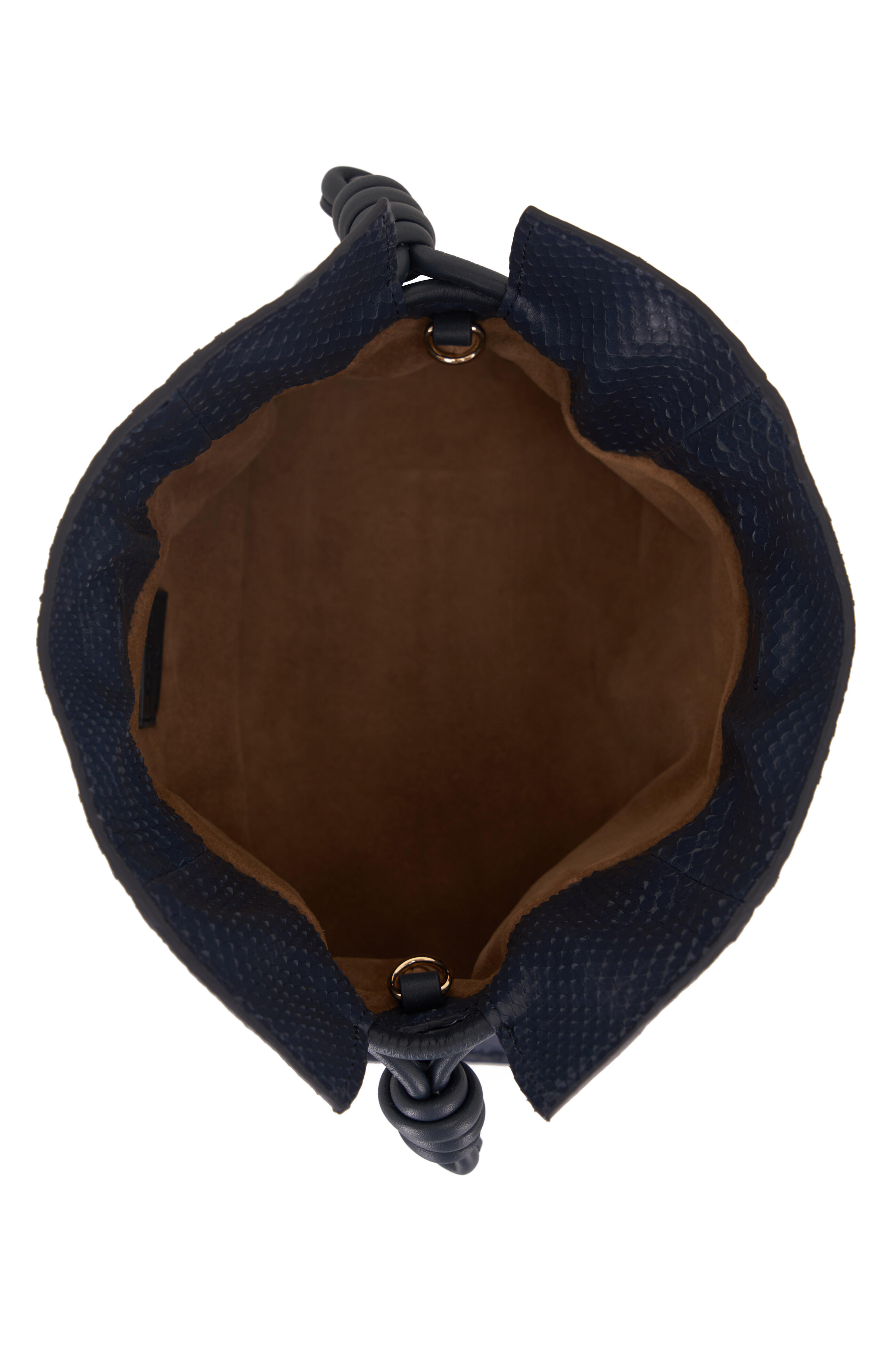 Loewe - Mini Flamenco Navy Blue Knot Clutch