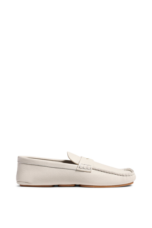 Khaite - Billy Light Gray Leather Loafer