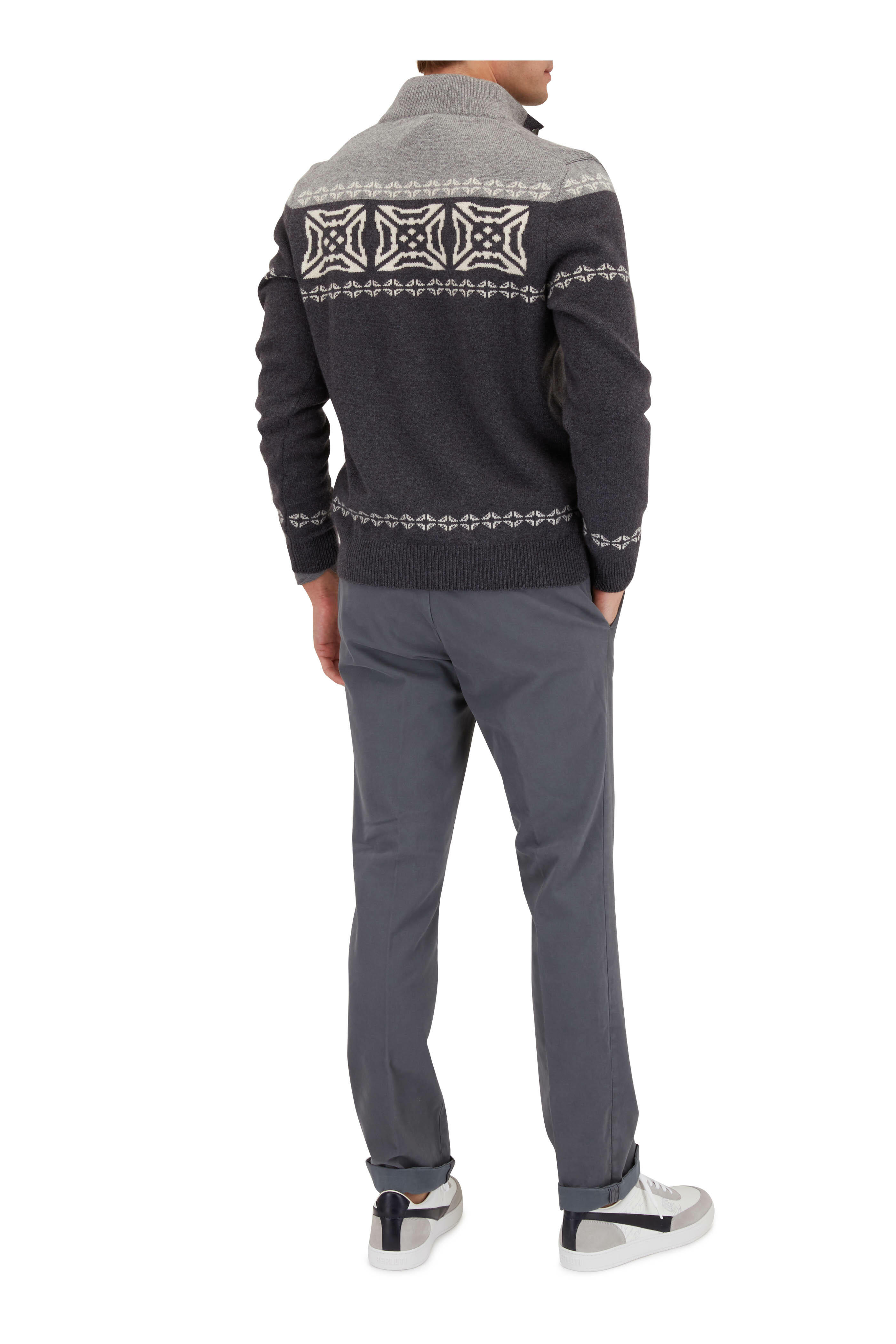 Masons - Charcoal Cotton Blend Stretch Chino