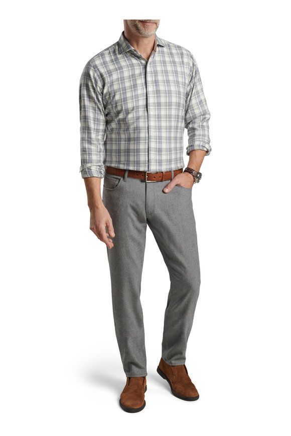 Peter Millar - Calcolo Gale Gray Italian Flannel Sport Shirt