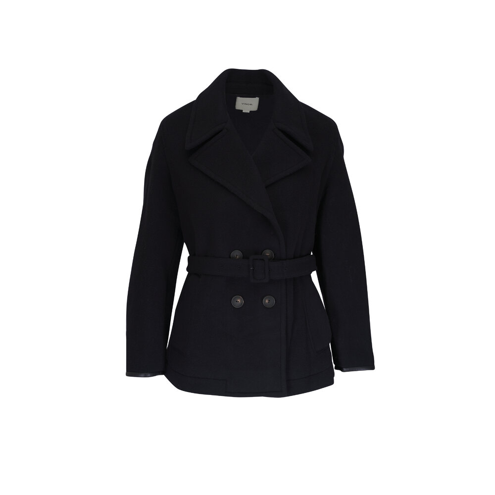 Vince Lofty Black Belted Jacket Mitchell Stores