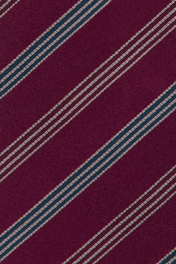 Kiton Red Stripe Silk Necktie - view 2