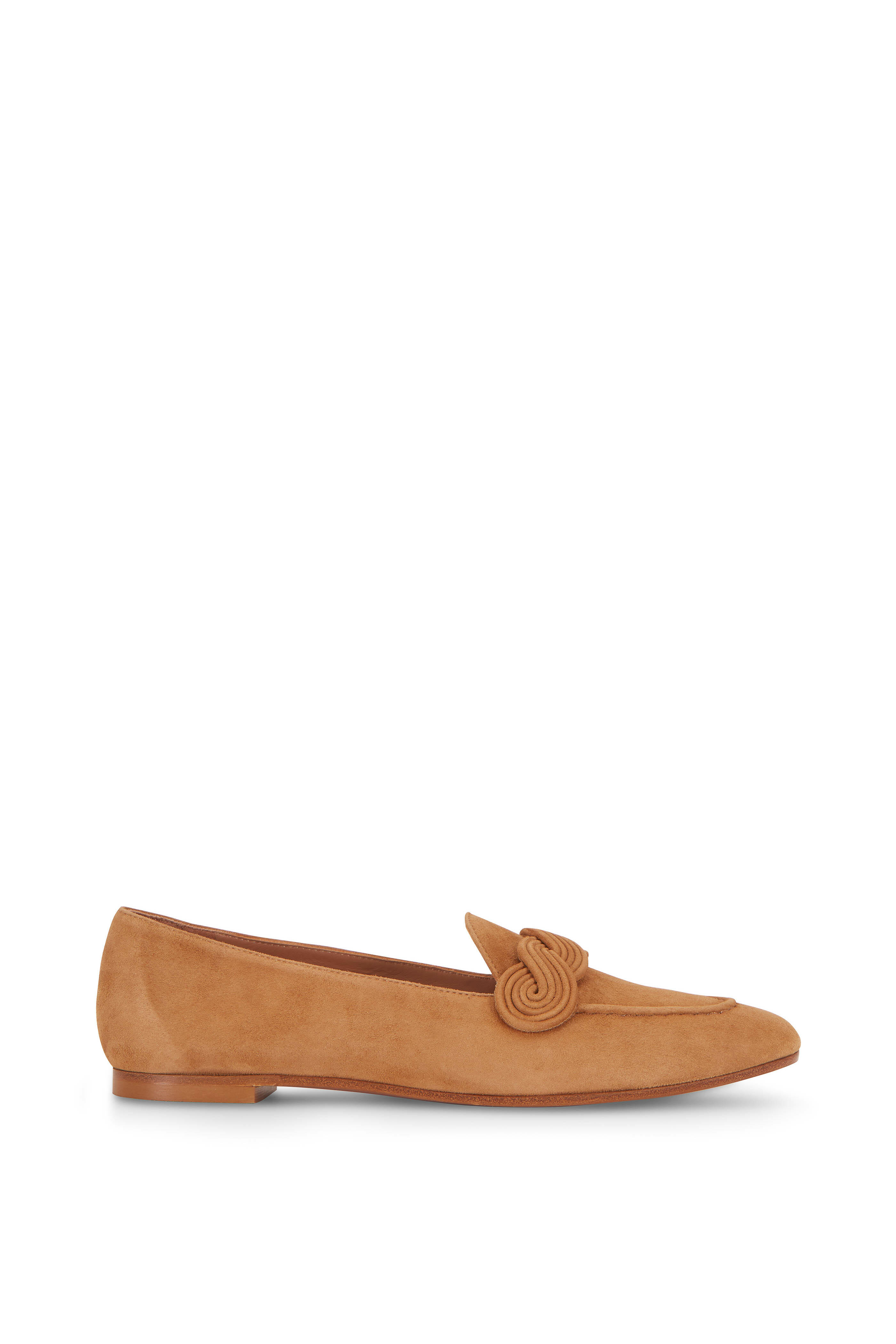 Aquazzura - Infinite Camel Suede Moccassin Loafer