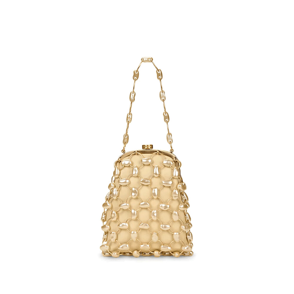 トートバッグ CULT GAIA SS25 (TH3653AC1889 IVORY) Cult Gaia Bella Leather Tote Bag | Neutrals | FARFETCH