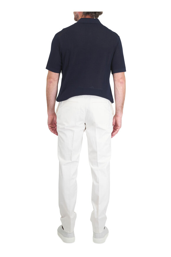 Orlebar Brown Keeling Night Iris Mercerised Cotton Knit Polo - view 3