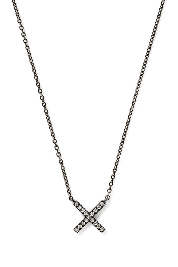 Eva Fehren Tiny X Pendant Necklace