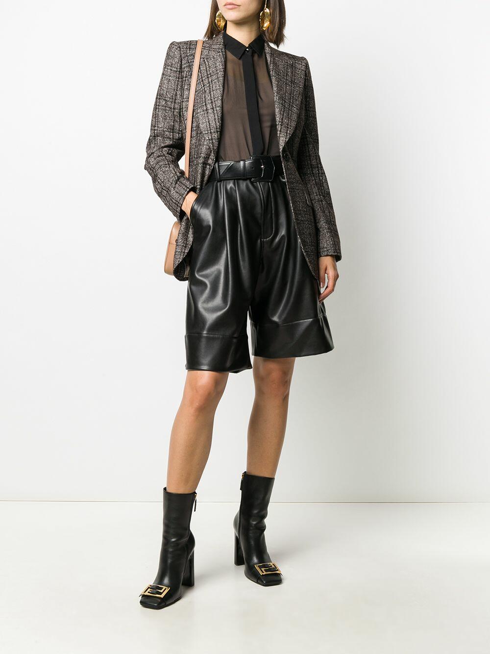 Dolce & Gabbana - Brown Tartan Alpaca Blend Blazer