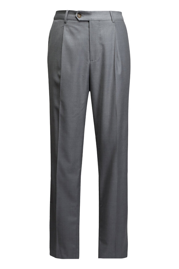 Brunello Cucinelli - Gray Striped Drawstring Pant