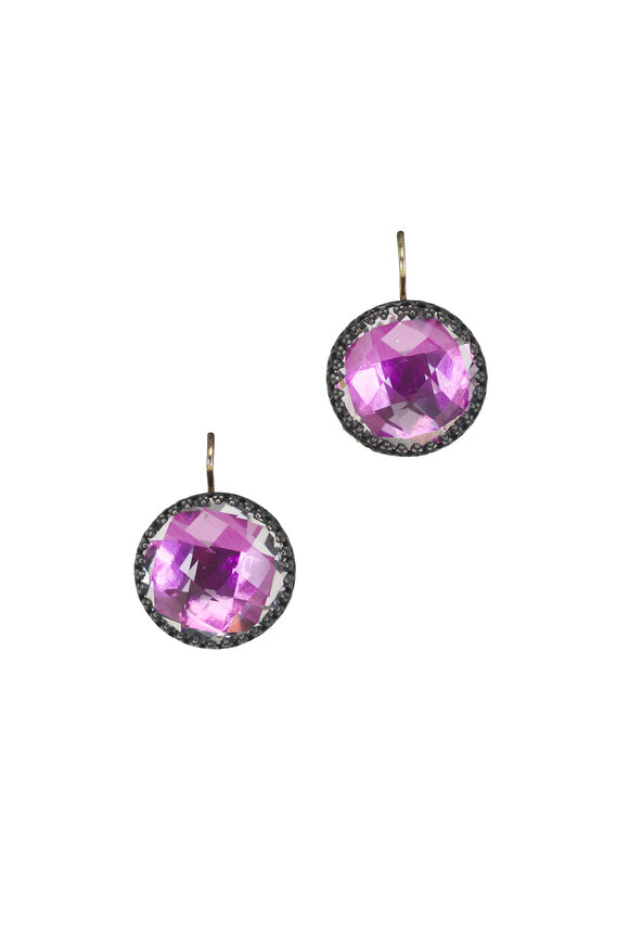 Larkspur & Hawk Olivia Magenta White Quartz Drop Earrings