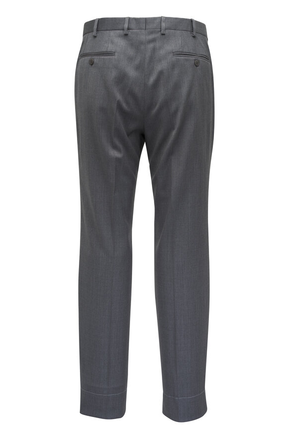 Brioni Gray Wool Twill Pant - view 2