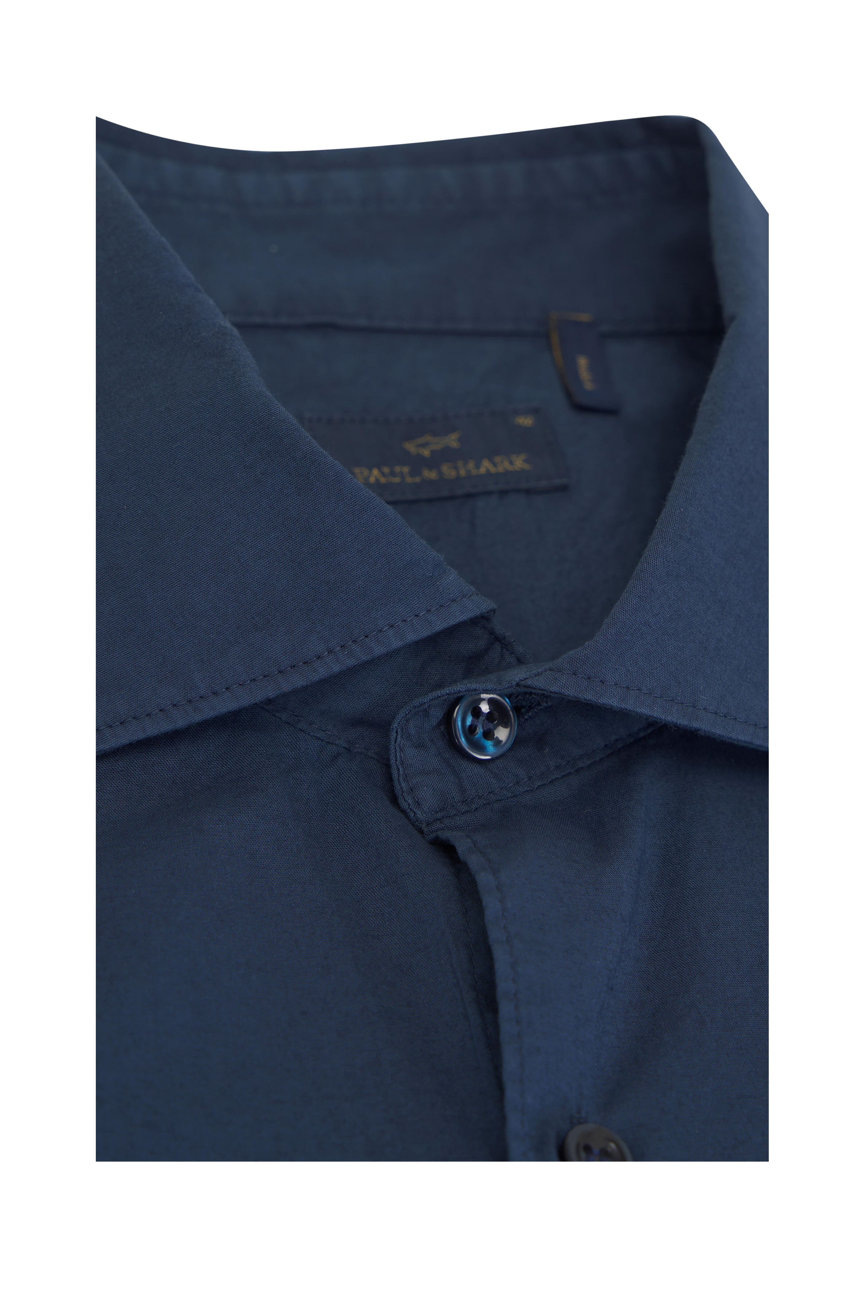 Paul & Shark - Blue Garment Dyed Cotton Voile Sport Shirt