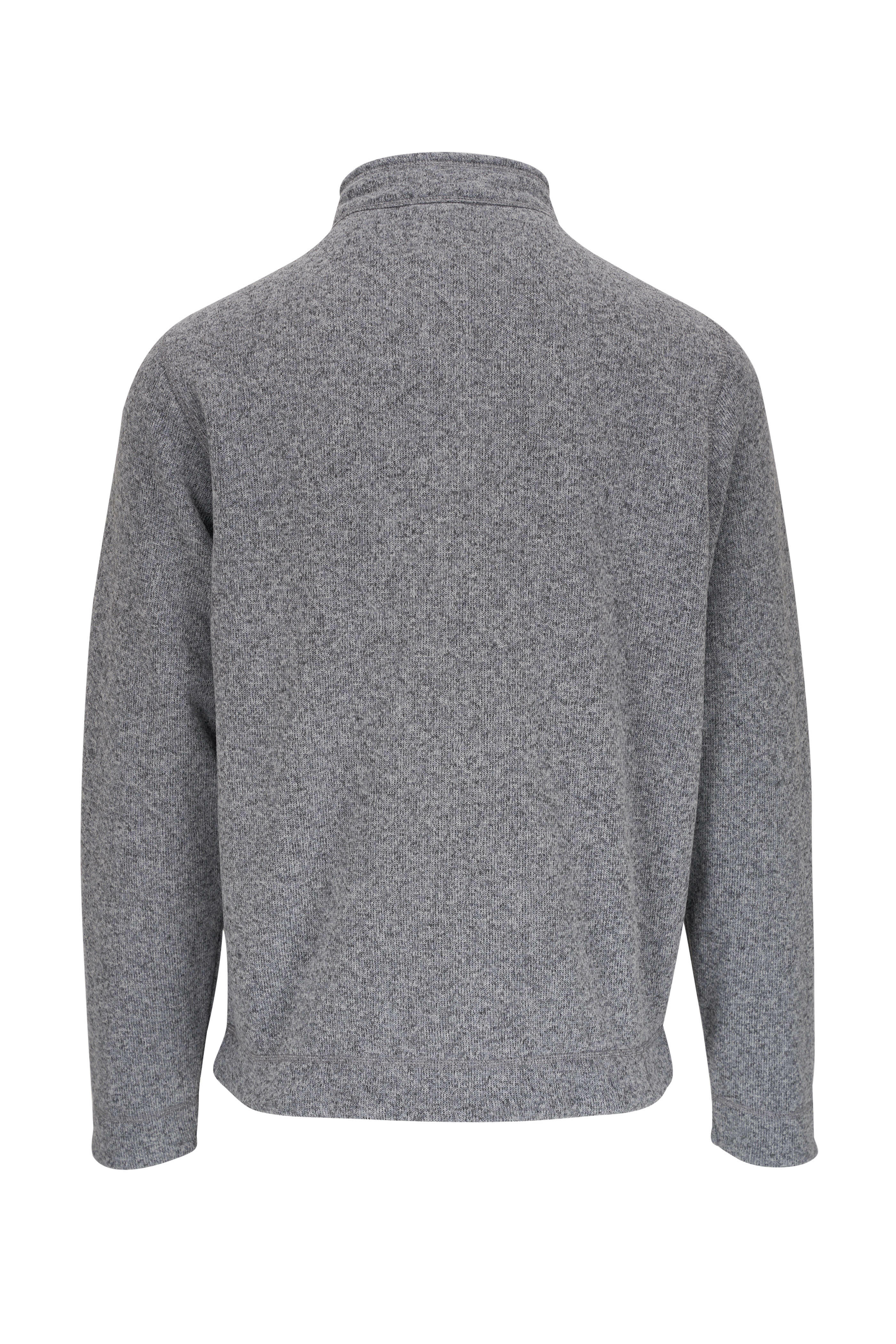 Peter Millar - Gray Fleece Quarter Zip Pullover | Mitchell Stores