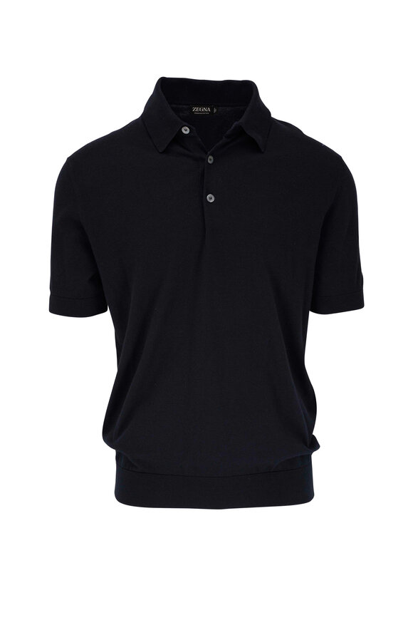 Zegna - Navy Premium Cotton Polo 