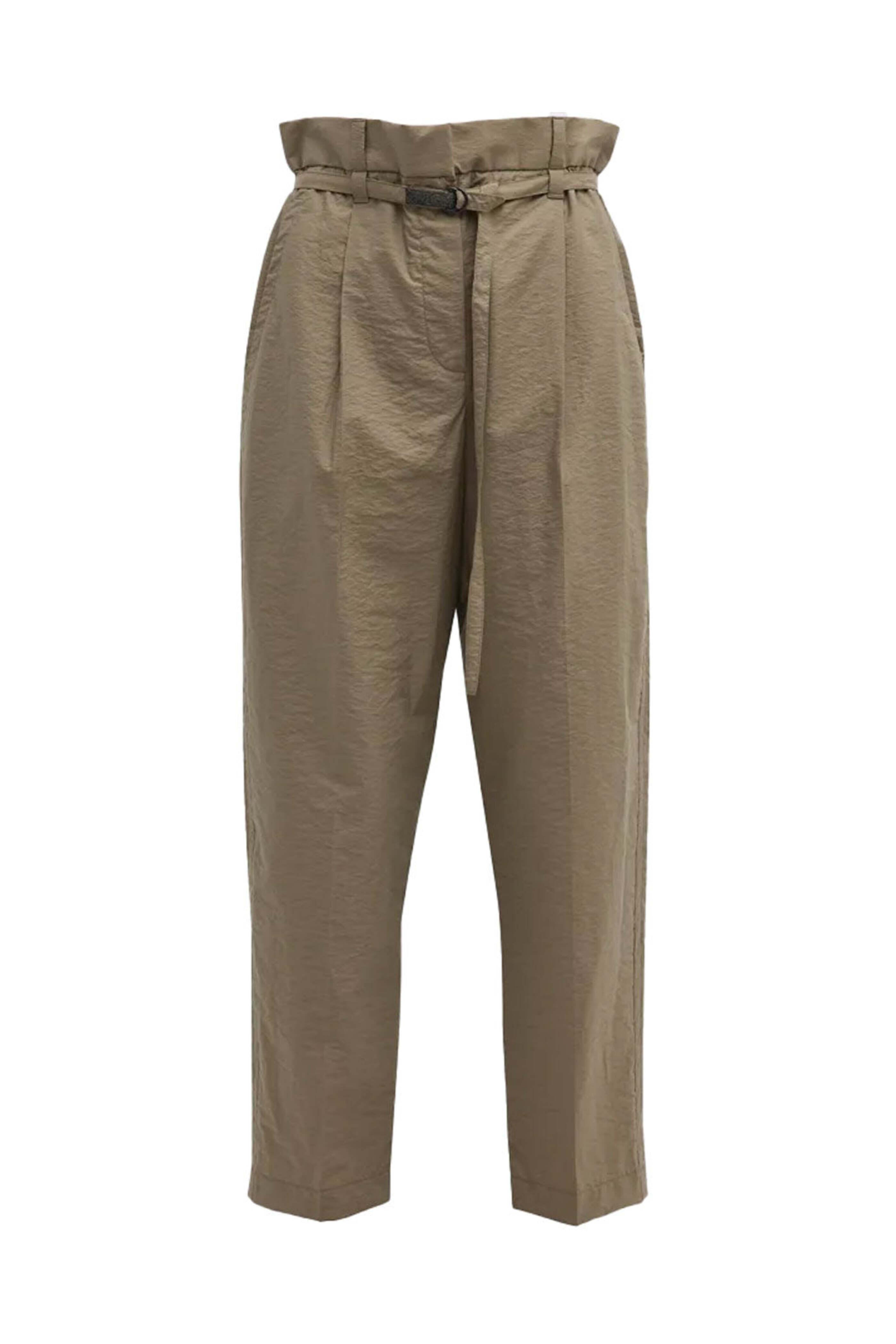 Brunello Cucinelli - Military Crinkle Cotton Pleated Pant