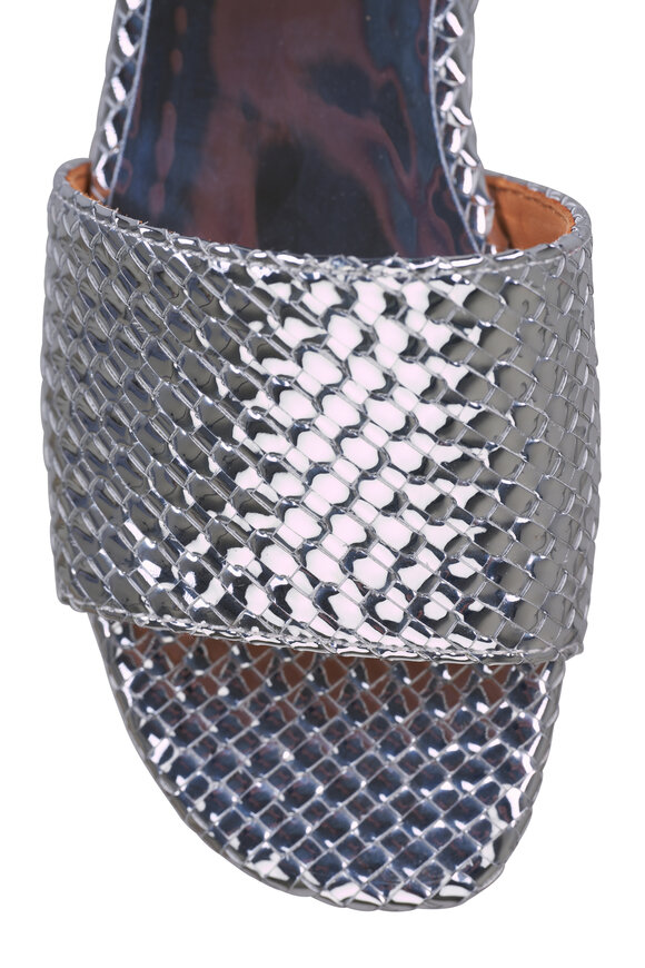 Naghedi St. Barths Silver Double Weave Slide Sandal - view 5