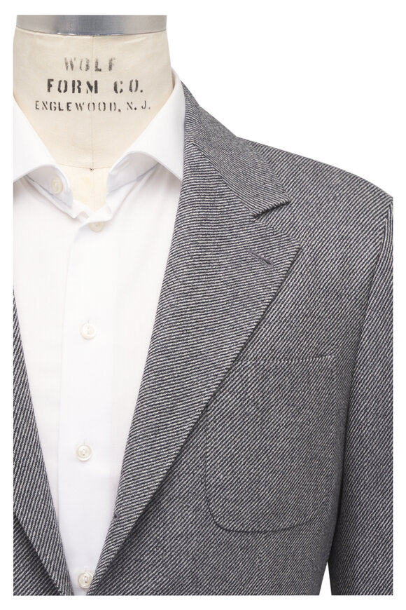 BRUNELLO CUCINELLI ネクタイ グレー カシミヤ混 メンズ