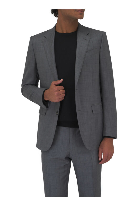 Zegna - Gray Glen Plaid Wool Suit 