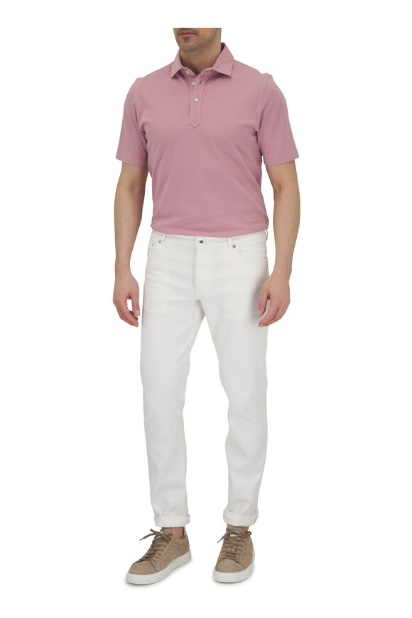 Brunello Cucinelli - Rose Pink Piqué Polo