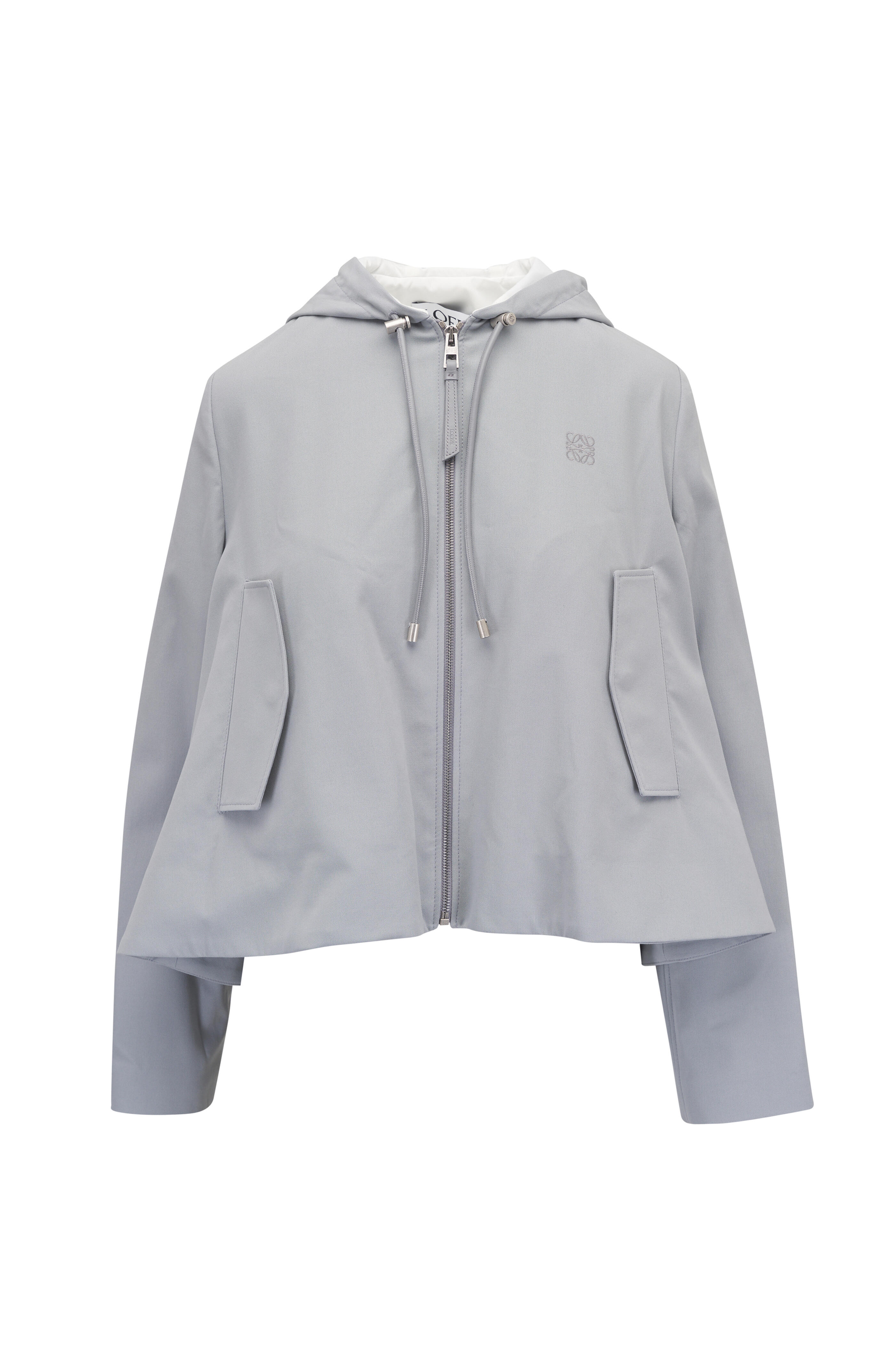 Loewe - Hooded Light Gray Cotton Jacket