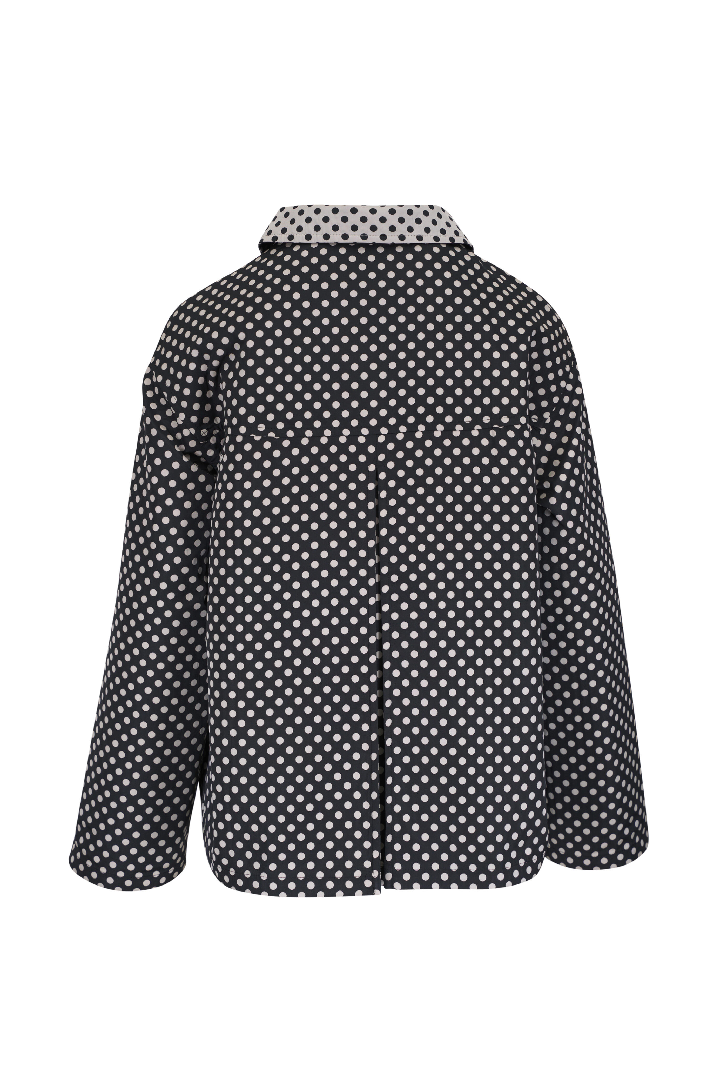 Akris Punto - Black & Cream Reversible Polka Dot Jacket