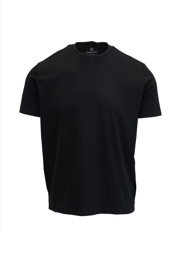 Emanuel Berg Black 4Flex Stretch Cotton T-Shirt