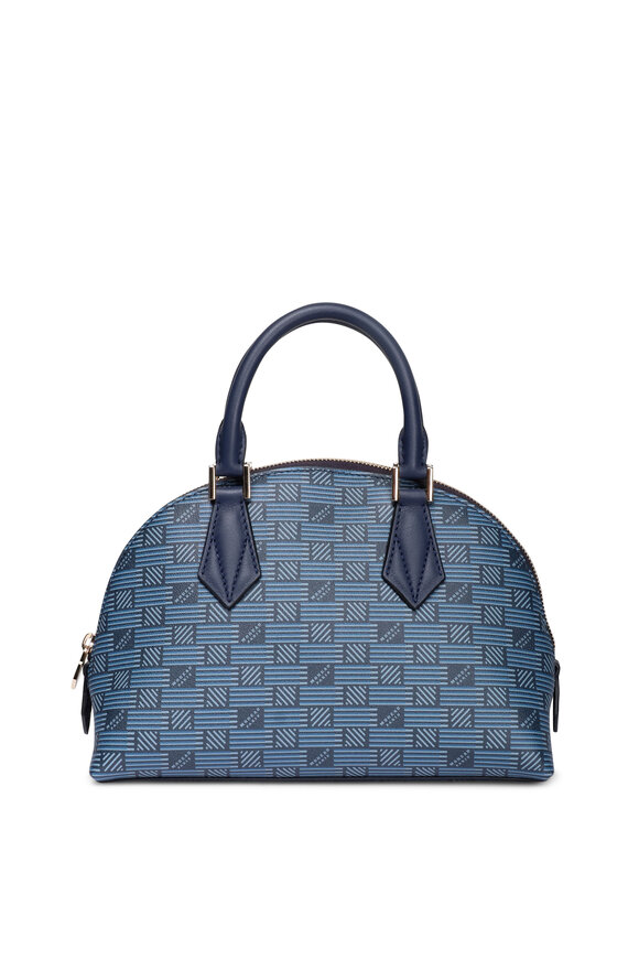 Moreau Paris Small Reina Navy Halfmoon Top Handle Bag