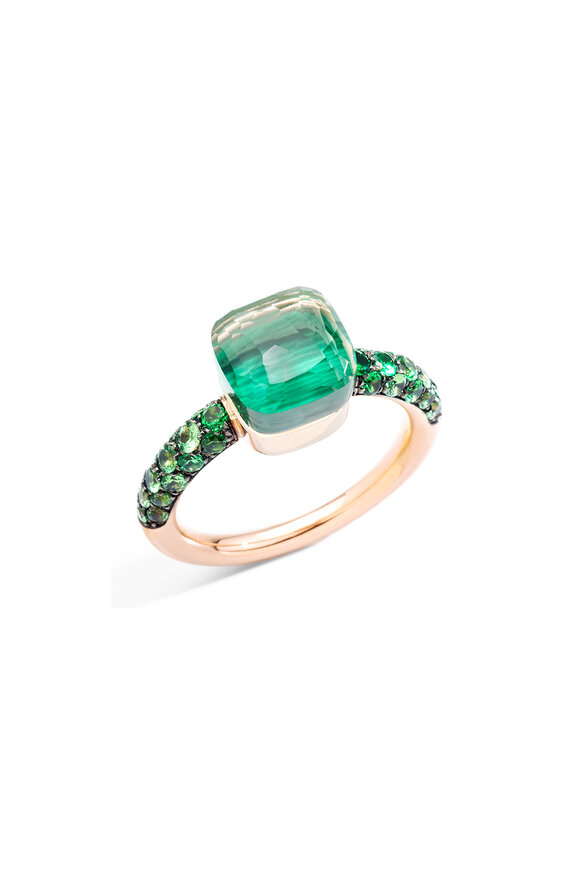 Pomellato - Nudo Petit Prasiolite, Malachite & Tsavorite Ring