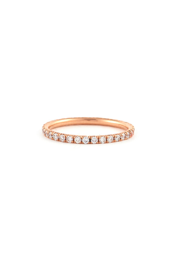 Sylva & Cie Rose Gold Diamond Band - view 1