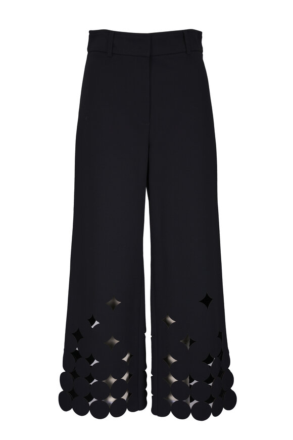 Akris Punto Chieko Cut Out Dot Hem Crop Pant