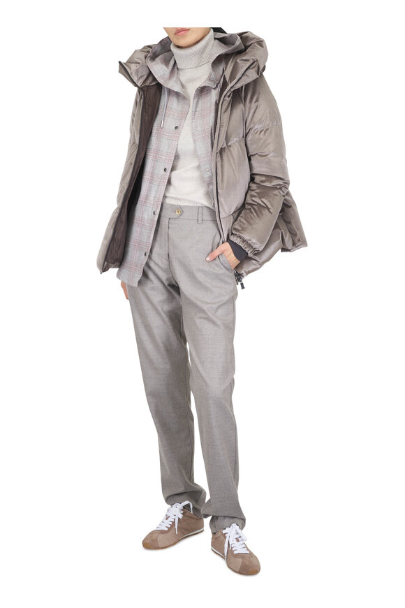 Marco Pescarolo Musa Gray Wool & Cashmere Plaid Overshirt - view 2