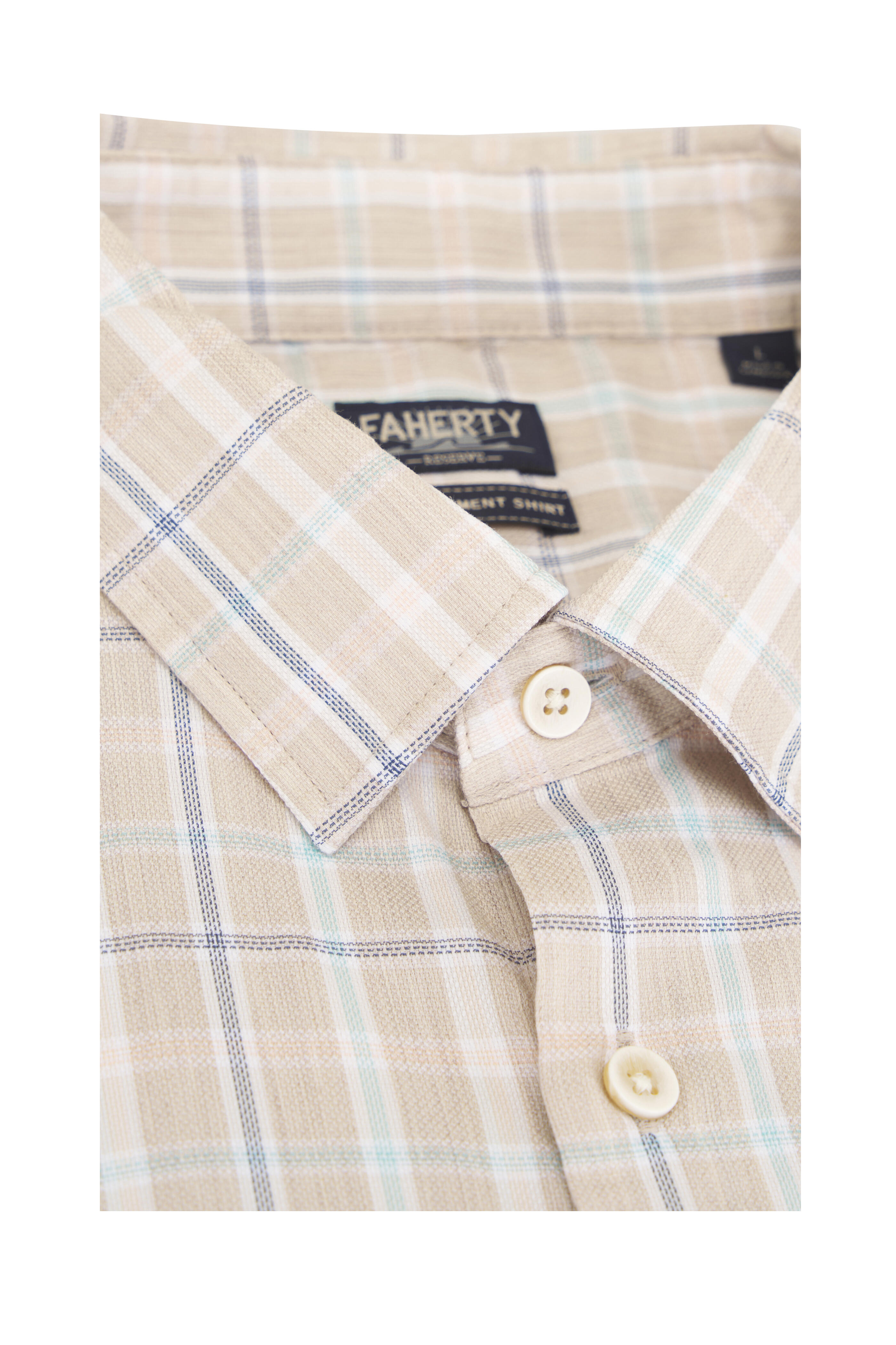 Faherty Brand - Movement™ Monterey Sandy Reef Plaid Sport Shirt