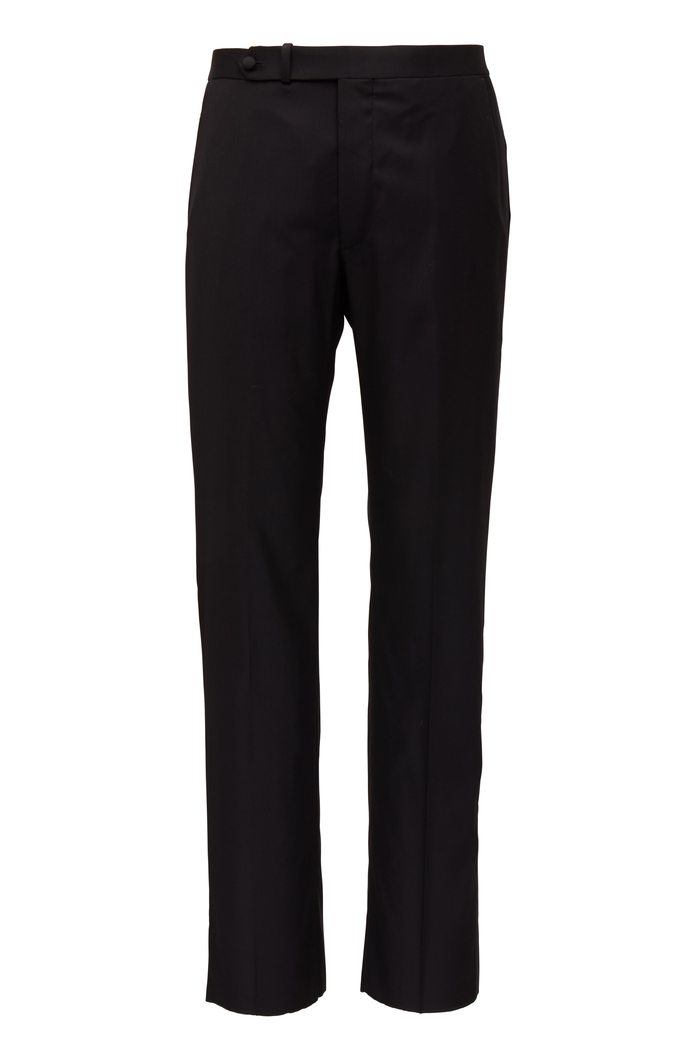 Samuelsohn - Garner Black Ice Wool Notched Lapel Tuxedo