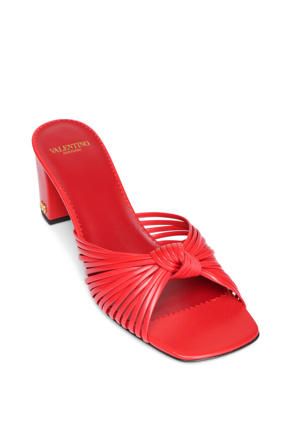 Valentino Garavani Annet Red Leather Mule, 60mm