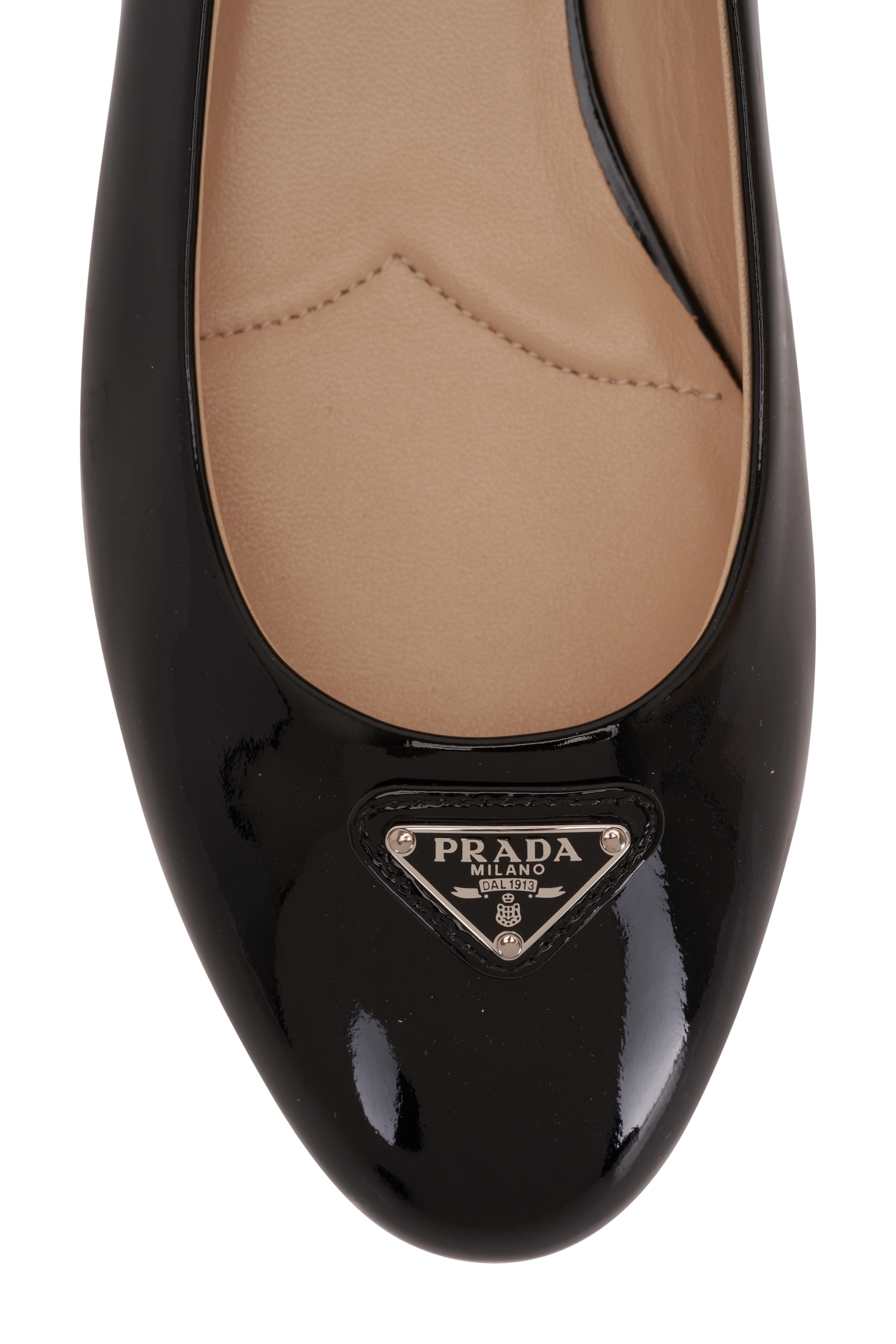 Shop Prada Logo Slingback Ballerina Flats