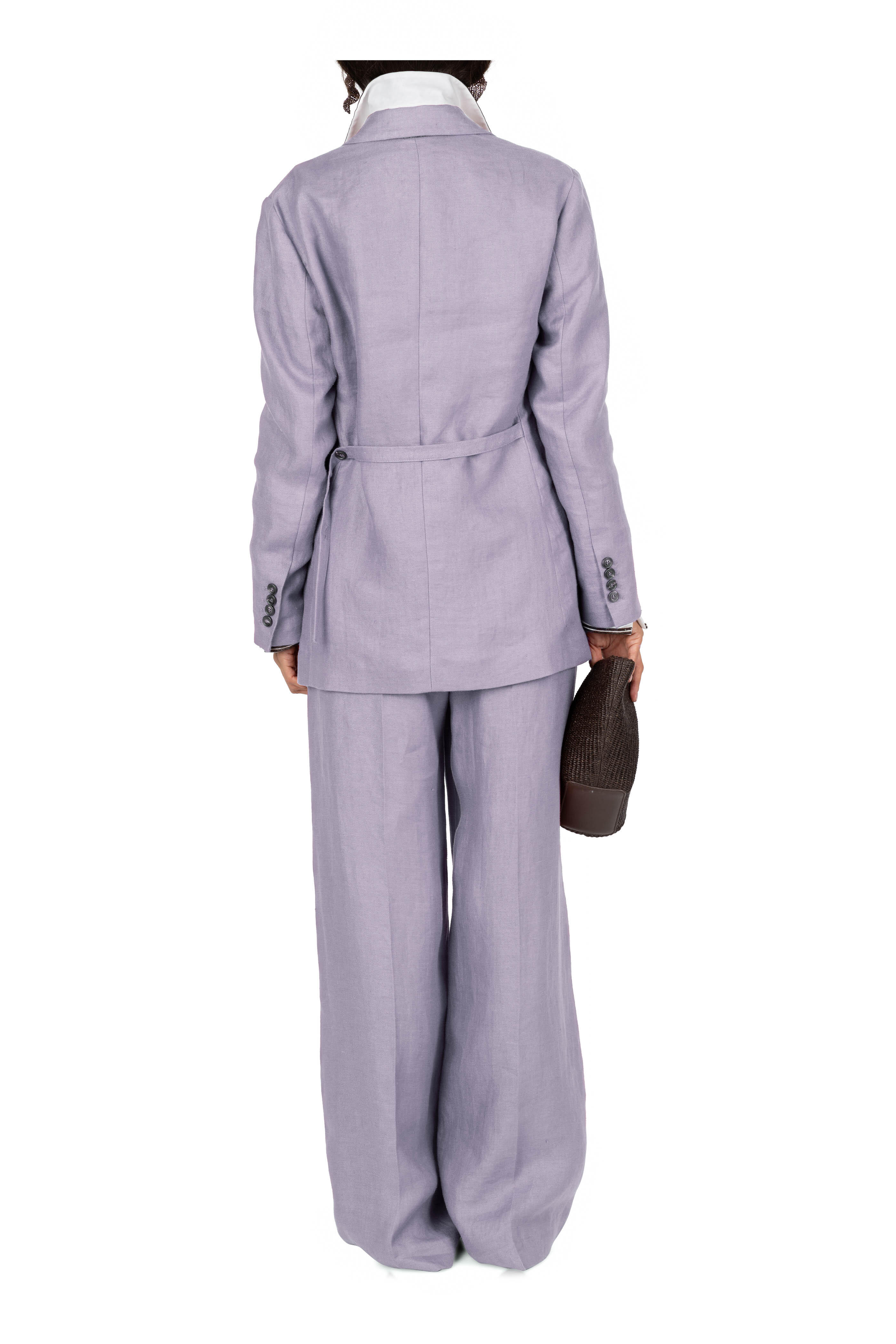 Brunello Cucinelli - Lilac Gabardine Adjustable Back Jacket