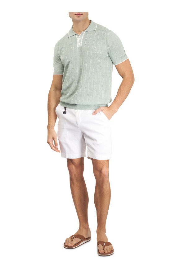 Marco Pescarolo White Linen Bermuda Shorts - view 5