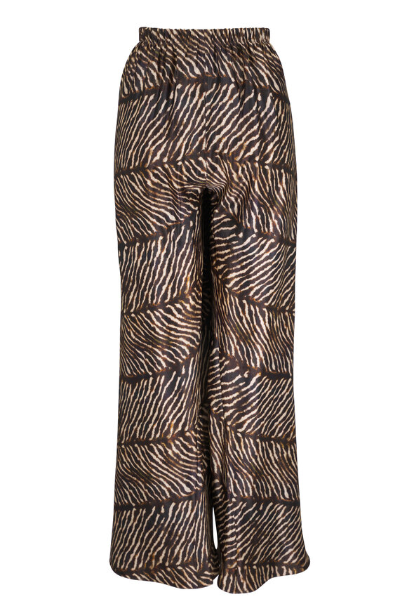 Peter Cohen Chute Black & White Print Silk Pant - view 3