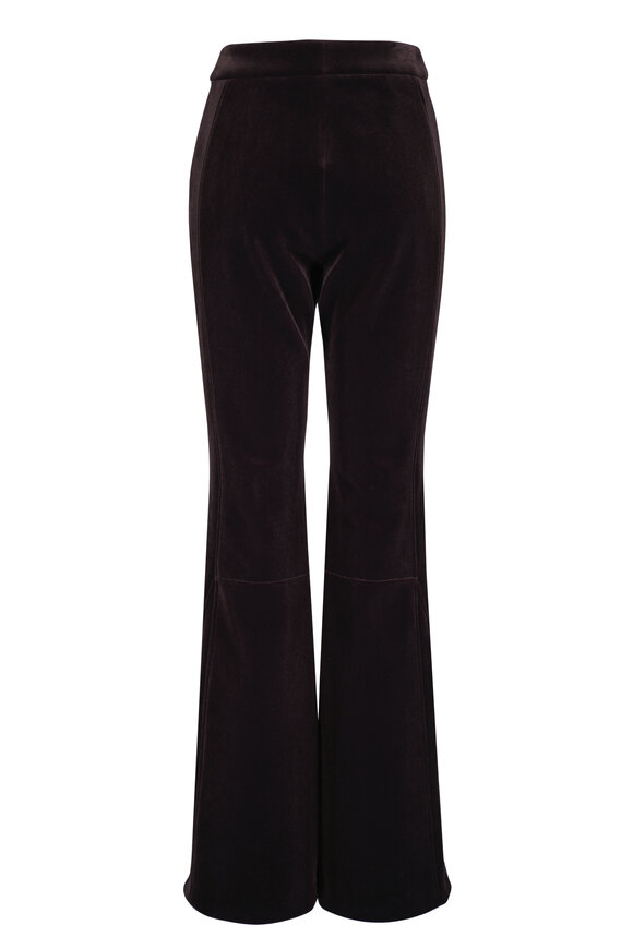 Akris Faris Brown Neoprene Velvet Bootcut Pant - view 4