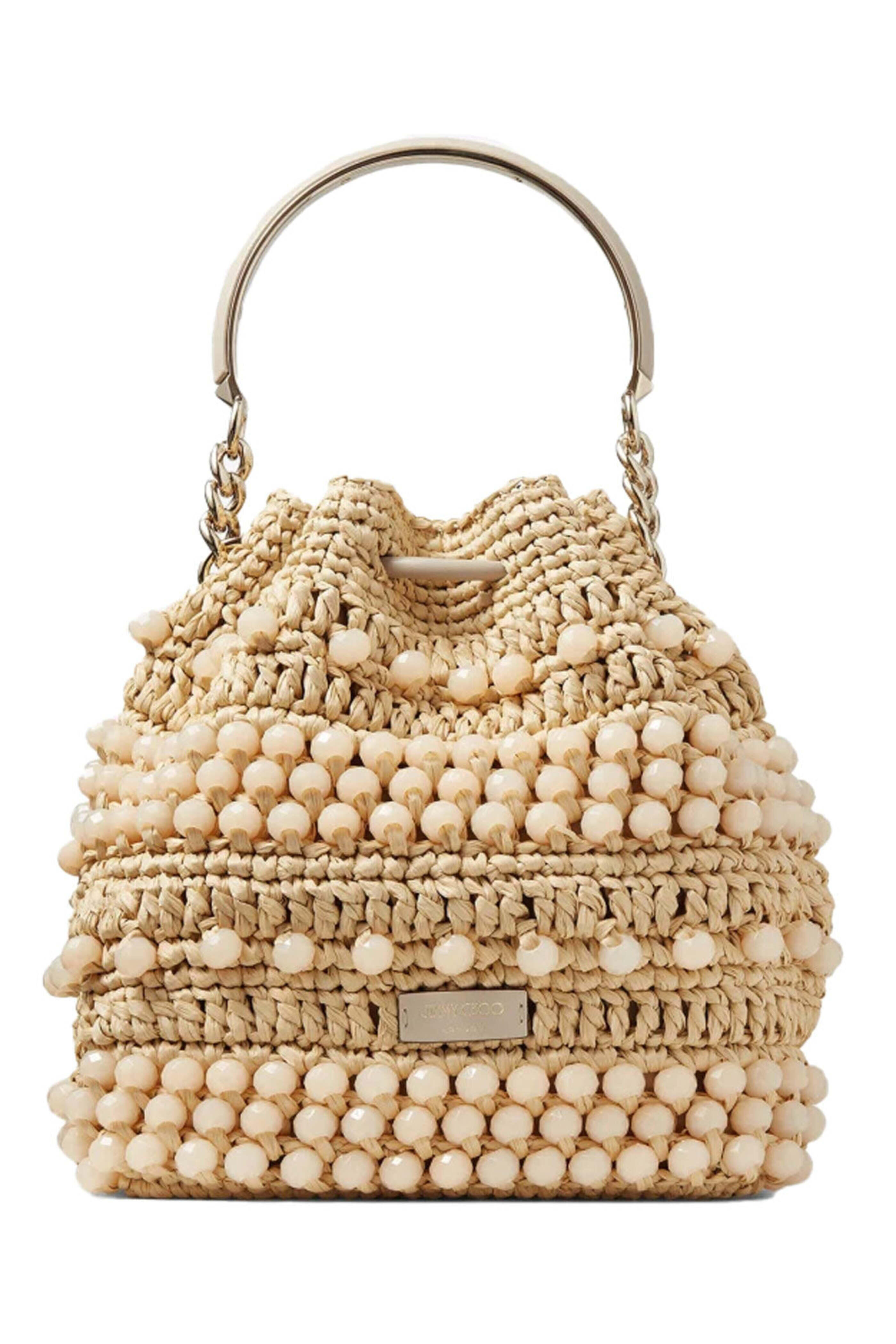 Jimmy Choo - Bon Bon Bucket Bag in Natural Gold | Mitchell