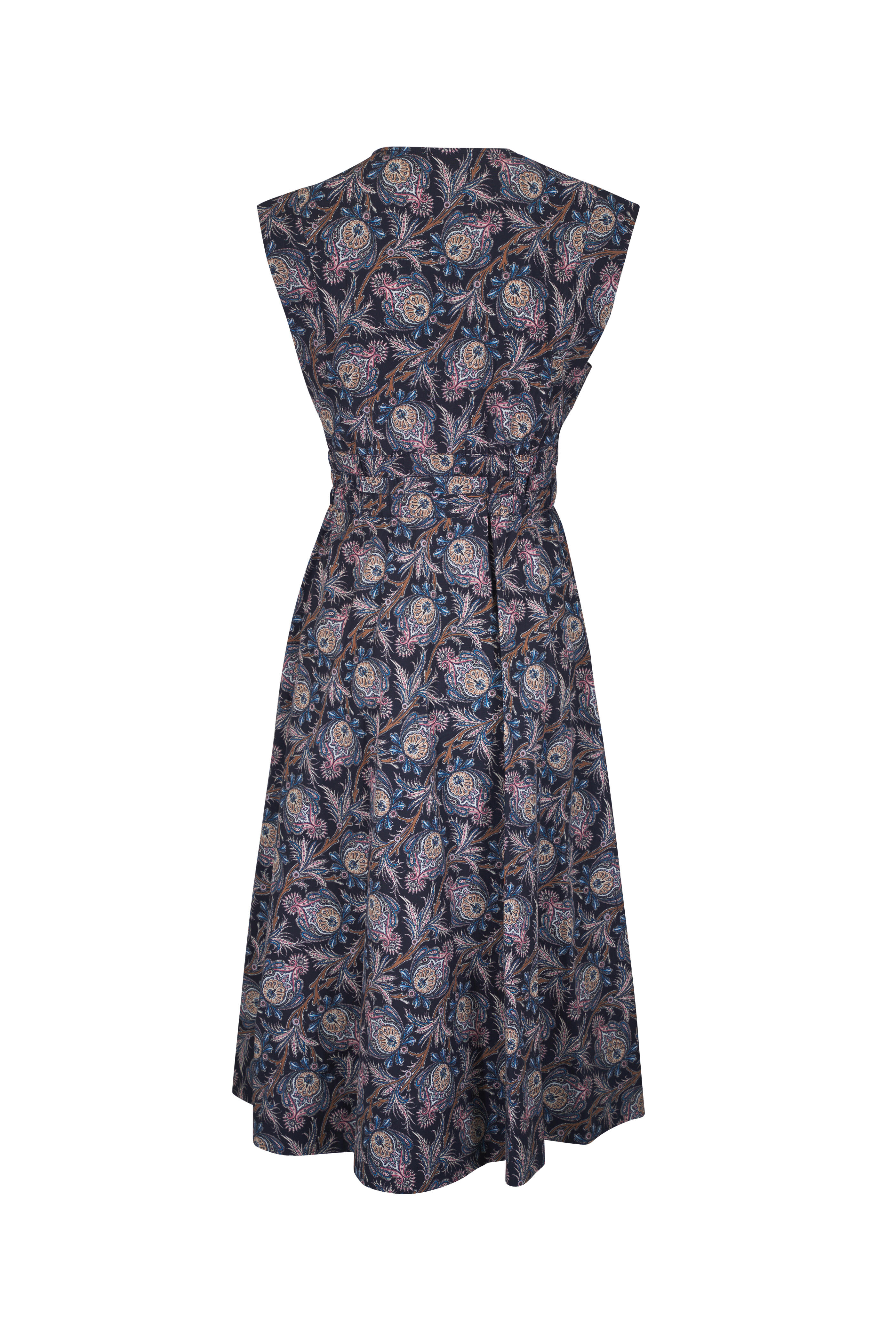 Veronica Beard - Nilsen Black Paisley Print Midi Dress