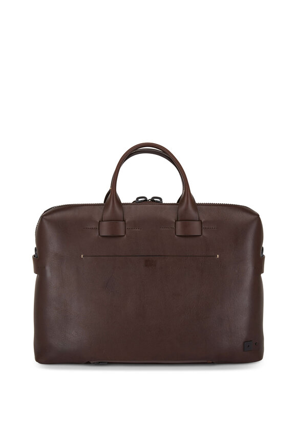 Troubadour - Generation Dark Brown Leather Slim Briefcase