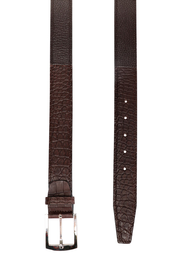 Kiton Brown Leather Belt - view 2