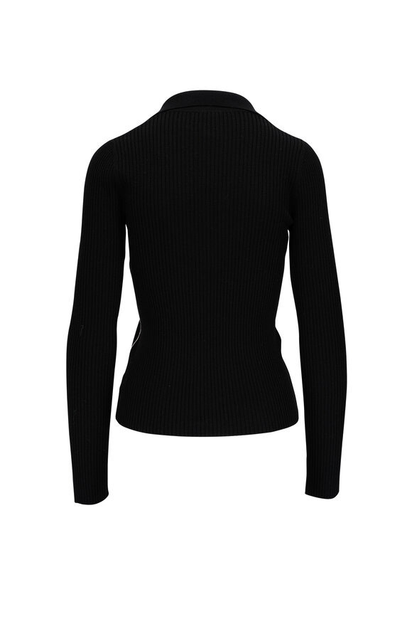 Akris Punto - Black & White Rib-Knit Pullover 