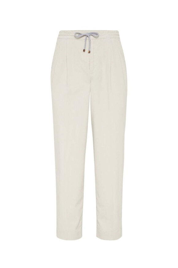 Brunello Cucinelli - Navy Blue Dyed Stretch Cotton Five