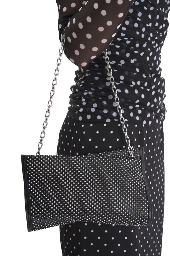 Christian Louboutin - Loubitwist Black & Silver Crystal Shoulder Bag 